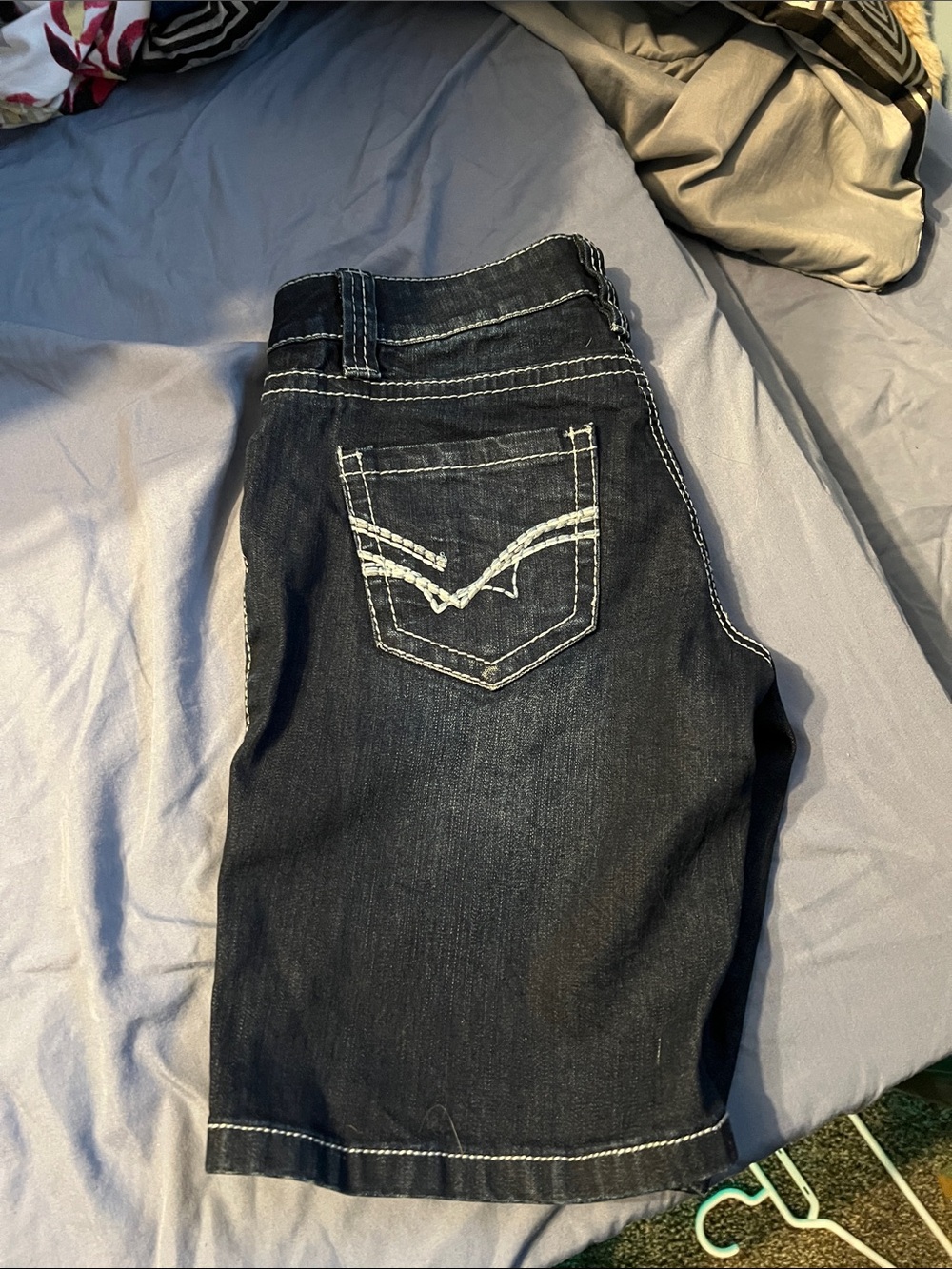 Warehouse Black Denim Cropped Jeans with White Stitching